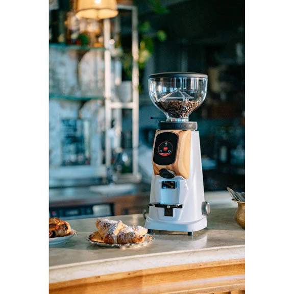 Fiorenzato AllGround Sense All Purpose Home Coffee Grinder - White w/ Wood - Image 6