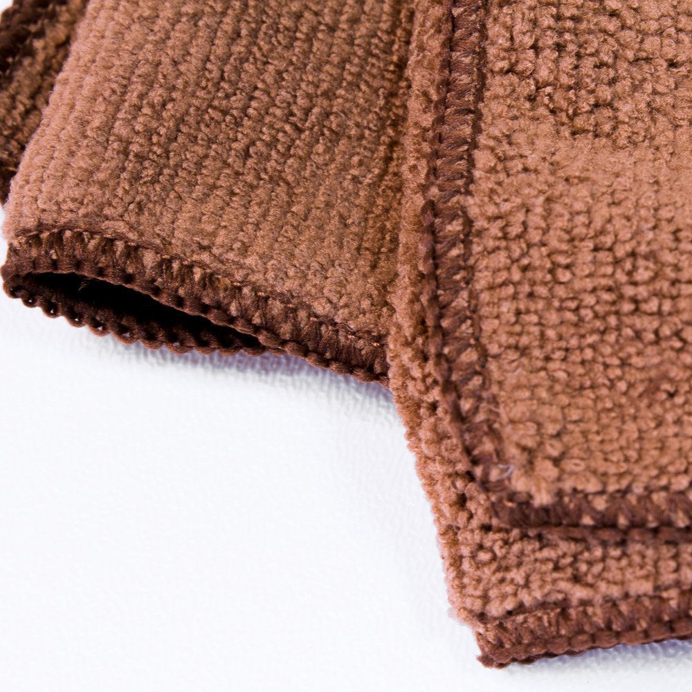 Brown Microfiber Cloth Towel 16" x 16" - Image 3