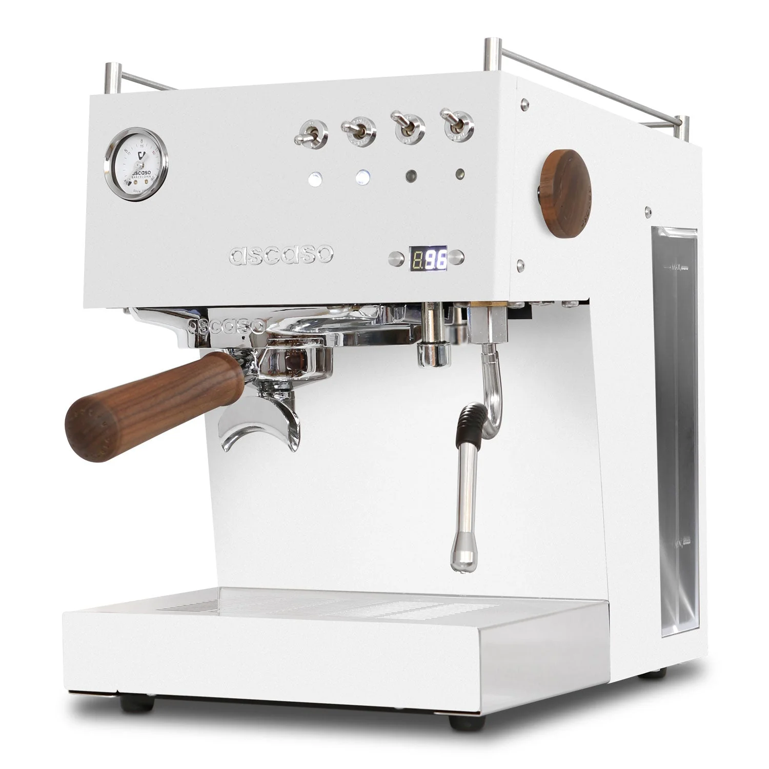 Refurbished Steel DUO PID, Programmable Espresso Machine w/ Volumetric Controls, Dual Thermoblock, 120V (White) - Image 5