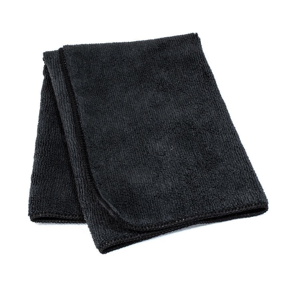 Microfiber Black Cloth Towel 16" x 16" - Image 3