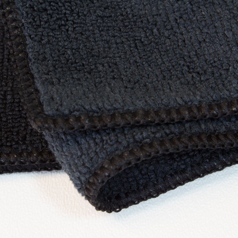 Microfiber Black Cloth Towel 16" x 16" - Image 4