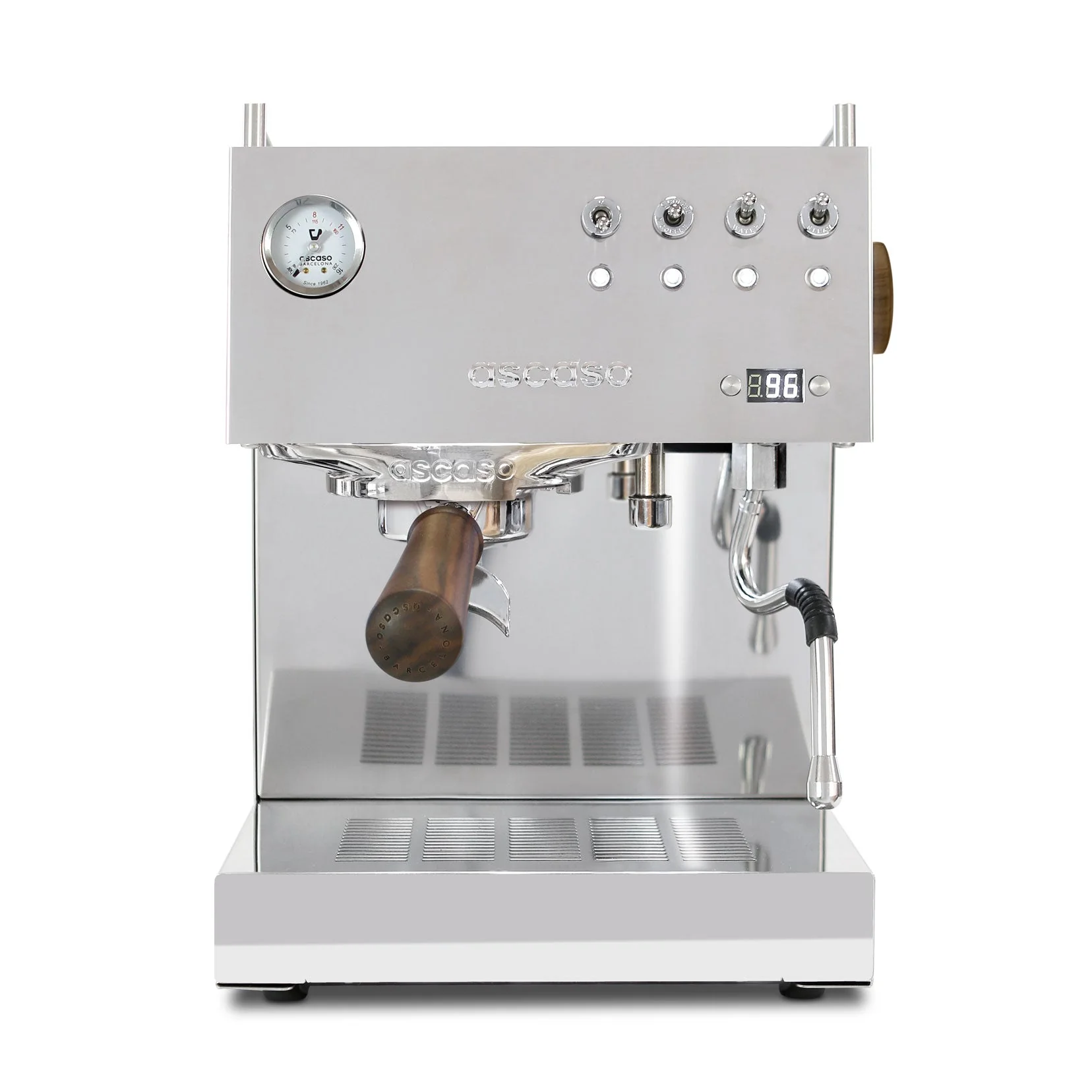 Refurbished Steel DUO PID, Programmable Espresso Machine w/ Volumetric Controller, Dual Thermoblock, 120V (Inox)