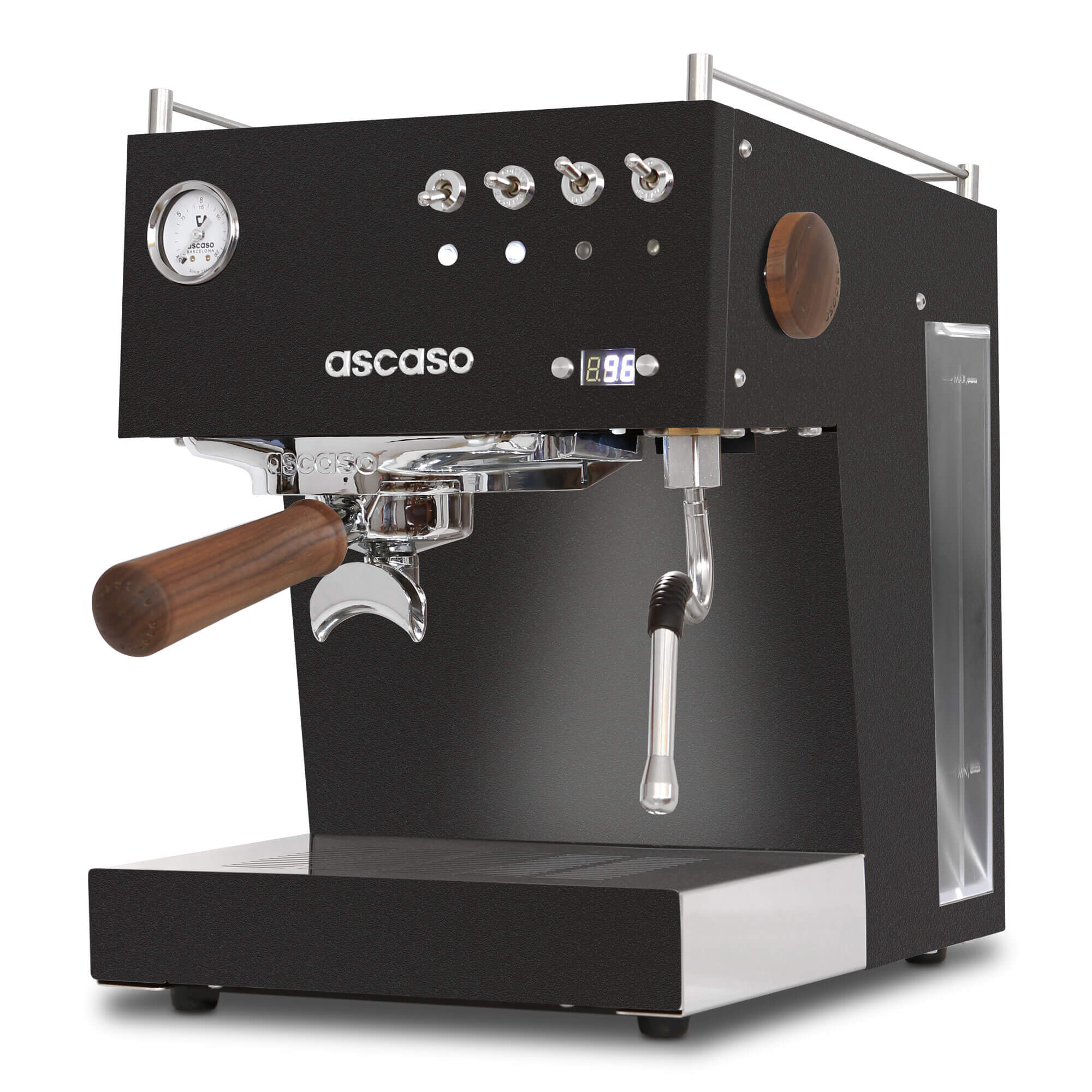 Refurbished Steel UNO PID, Programmable Espresso Machine w/ Volumetric Controls, Single Thermoblock, 120V (Black) - Image 6